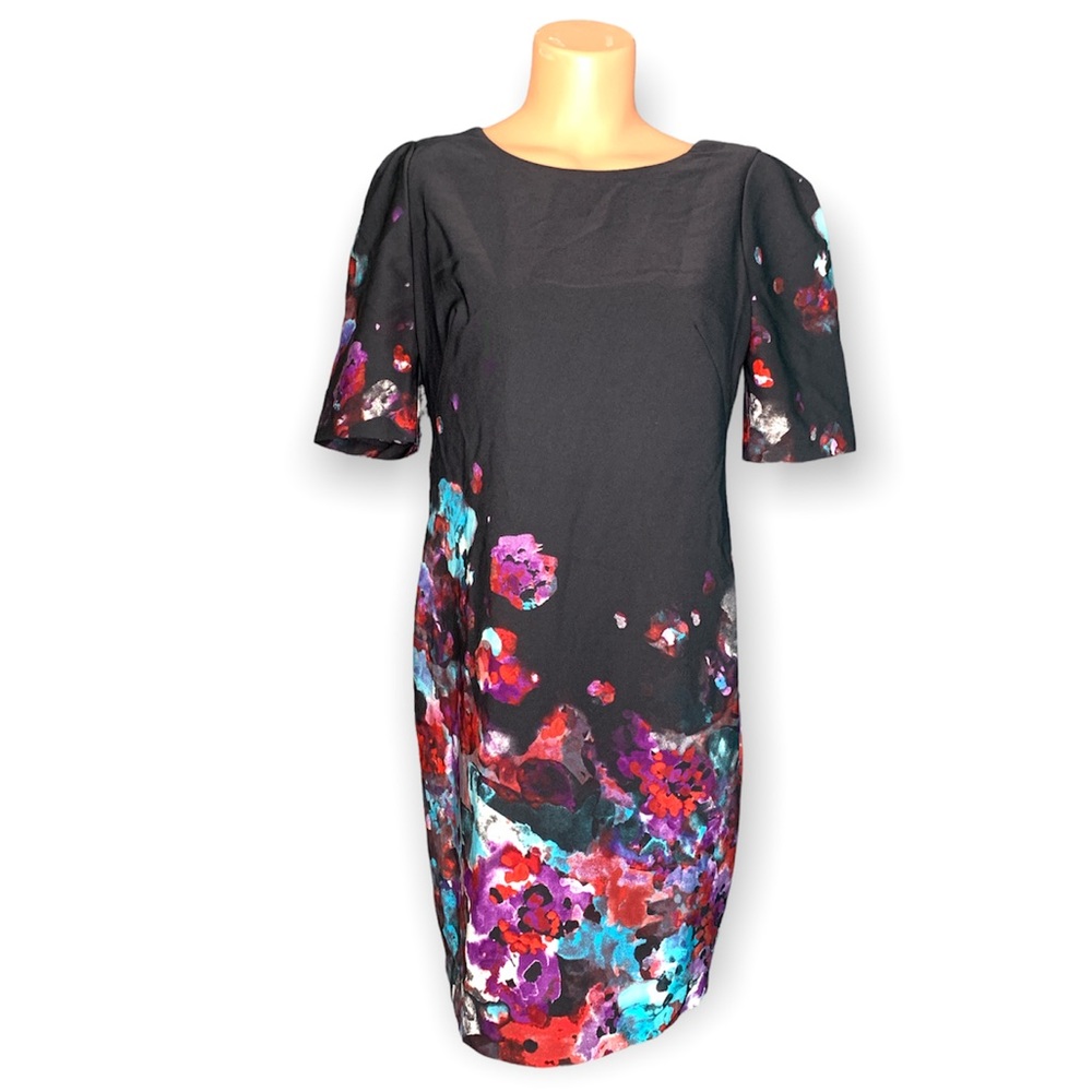 DR Collection Black w/Floral prints Dress